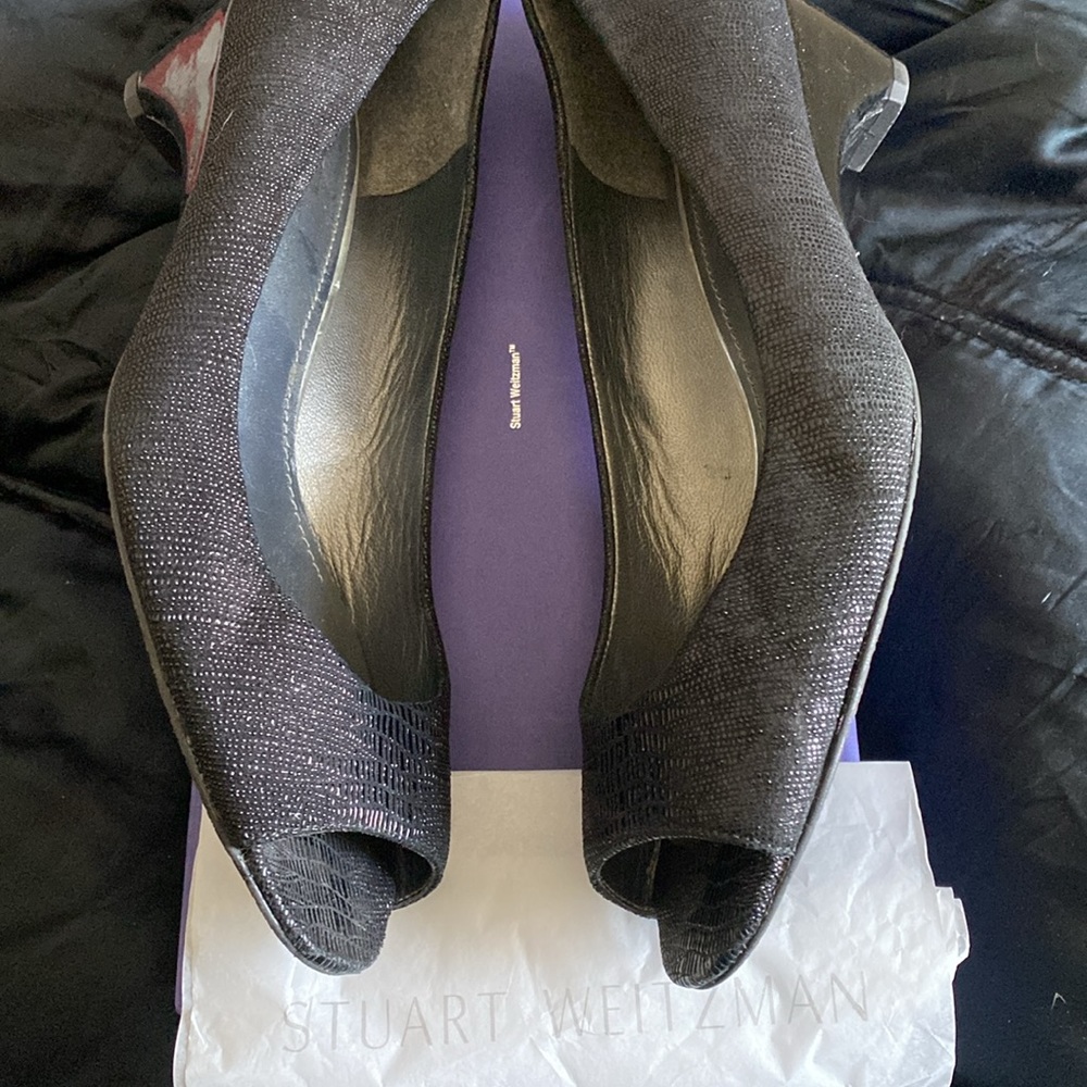 Stuart Weitzman Shimmering Snake Texture Leather … - image 4